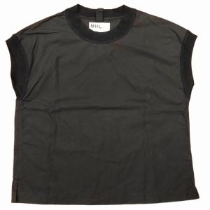 美品 21SS HIGHCOUNT COTTON LINEN フレンチスリーブ プルオーバー シャツ カットソー ブラック