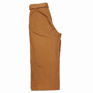 MHL. 20AW WASHED COTTON DRILL 595-1143500 ワイド トラウザーパンツ クロップド丈 ボタンフライ
