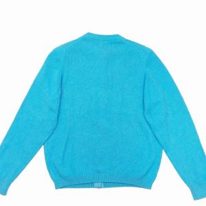 BALLANTYNE カシミヤ100％ カーディガン ニット 金釦 羽織り スカイブルー 38 1123 RRR