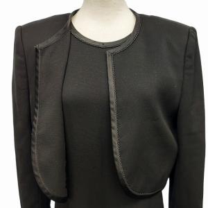 GIVENCHY シルク混 東京ソワール セットアップ ブラックフォーマル 喪服 セレモニースーツ 冠婚葬祭 ジャケット ワンピース 10 ブラック