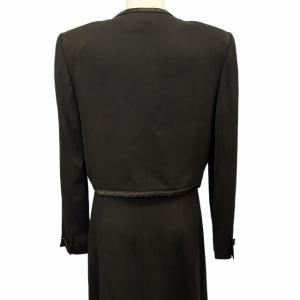 GIVENCHY シルク混 東京ソワール セットアップ ブラックフォーマル 喪服 セレモニースーツ 冠婚葬祭 ジャケット ワンピース 10 ブラック