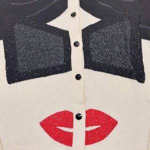 alice + olivia カーディガン ニット 羽織り ホワイト XS 1227