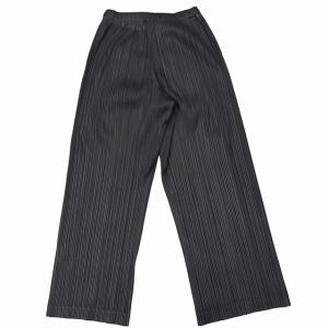 PLEATS PLEASE ISSEY MIYAKE イッセイミヤケ 美品 プリーツワイドパンツ ブラック 0 1227