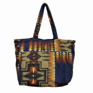 PENDLETON x タイオン TAION ダウン リバーシブル トートバッグ ショルダーバッグ ネイティブ柄 紺 ネイビー 0105