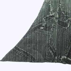 PLEATS PLEASE ISSEY MIYAKE イッセイミヤケ 美品 ロングスカート デニムパッチワーク転写プリント ポケット柄 プリーツ グレー 3 0105