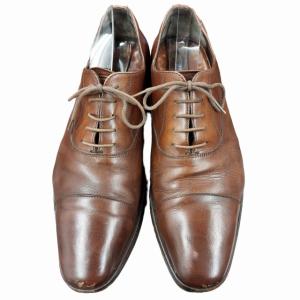 PRADA ストレートチップ ビジネスシューズ ドレスシューズ 革靴  レザー ブラウン 7 約25cm 0121 IBO33