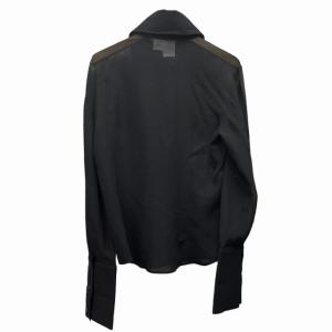 Max Mara シルク シャツ ブラウス シフォン 長袖 黒 ブラック 40 IBO33 0123