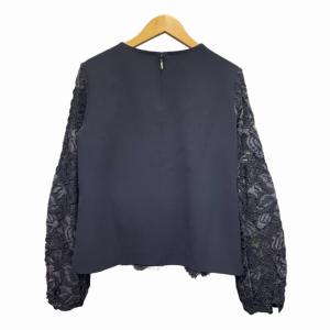 EPOCA 近年 セットアップ レースブラウス ワイドパンツ スラックス 長袖 ネイビー