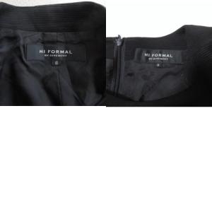 GIVENCHY HIFOMAL アンサンブル ワンピース 喪服 ブラックフォーマル 黒 ノーカラージャケット 1B ロング 7分袖 七分袖