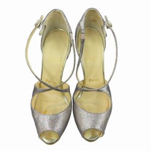 Christian Louboutin パンプス ハイヒール ラメ グリッター WRAP GLITTER MINI SPECCHIO シルバー系 36 1
