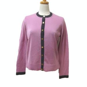 近年 カーディガン CARIAGGI 金ボタン ピンク タグ付き 長袖 ウール 38