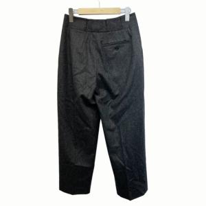 MARGARET HOWELL × フォックスブラザーズ FOX BROTHERS 21AW クロップドパンツ スラックス タック ウール カシミヤ混 チャコールグレー