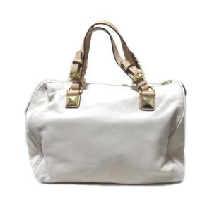 MICHAEL Michael Kors ハンドバッグ 皮革 オフホワイト 白 チャーム GY10 X