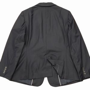 23区 BAHARIYE スーツ セットアップ パンツ ストレッチ 1B ジャケット ピンストライプ 大きいサイズ 50 19号 ネイビー