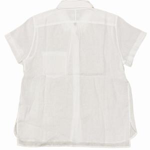 MARGARET HOWELL 15年 MHL リネン100％ 半袖シャツ ブラウス ホワイト 2 0119