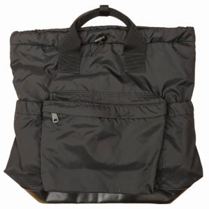 ×PORTER NYLON RIP STOP コラボ 別注 2WAY 巾着型トート リュックサック デイパック ブラック 0124