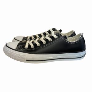CONVERSE オールスター ALL STAR OX レザー スニーカー ローカット 黒 ブラック 白 ホワイト 25.5?p RRR 0130