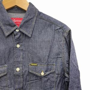 Supreme 12SS Denim Western Shirt 長袖 インディゴブルー S