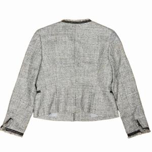 23区 シルク混 セレモニースーツ セットアップ フォーマル ツイードノーカラージャケット コサージュ付 お受験 入学式 入園式 小さいサイズ