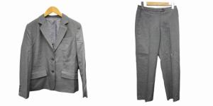 スーツ セットアップ フォーマル テーラードジャケット パンツ スラックス 2B チャコールグレー 灰 2 eco 0214