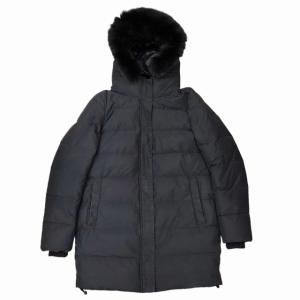 DUVETICA 162-D.4820 ダウンコート ダウンジャケット フォックスファー ブラック 44 0205