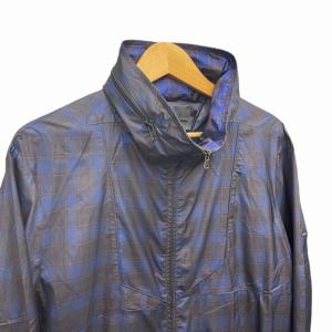 DIESEL BLACK GOLD ナイロンジャケット ブルゾン チェック柄 薄手 青系 ブルー 46 RRR 0206