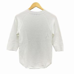 MADISONBLUE 近年 ワッフル カットソー サーマル 五分袖 白 ホワイト 0 IBO35 0212