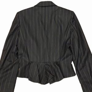 Max Mara 美品 白タグ 最高級 スーツ セットアップ フォーマル ジャケット スカート ストライプ 38 ブラック 0226