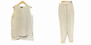 22ss Crepe Combo Hi Low Lewie Slouchy Jogger セットアップ 2点セット ノースリーブ