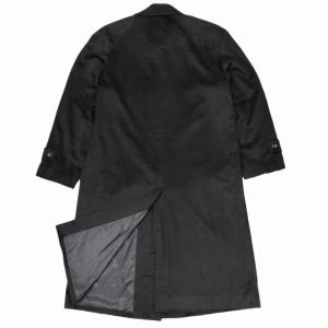 Ermenegildo Zegna カシミヤ100％ ステンカラーコート ロング ジャケット 比翼 大きいサイズ ブラック 50 98