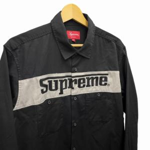 Supreme 19SS Racing Logo Work Shirt シャツ 長袖 ブラック M
