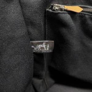 HERMES フールトゥトートGM ハンドバック キャンバス A4収納 ブラック 0309