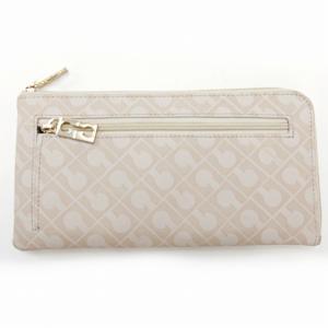 GHERARDINI 長財布 ロングウォレット 総柄 L字ファスナー ベージュ 0421 IBO37