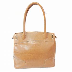 HAMANO クラッシー アーバン トート ミニ ハンド ショルダー バッグ カデナ レザー ベージュ 0405 IBO37