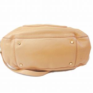 TORY BURCH 2WAY ハンドバッグ ショルダーバッグ トートバッグ レザー ロゴ プレート ベージュ 0405 IBO37