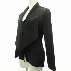 ISSEY MIYAKE 美品 プリーツ シャツ ジャケット ブレザー 黒 2