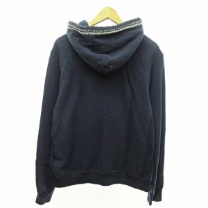 UNDERCOVER NEW YORK CITY NYC GIZ柄 歪み ロゴドッキング パーカー プルオーバー フーディ ネイビー 紺 M 0424