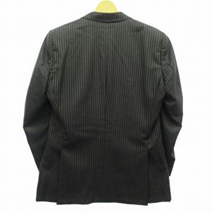 dunhill セットアップ スーツ ストライプ ビジネス ウール カシミア混 黒 約L 0620