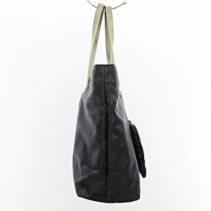russet 美品 トートバッグ ハンドバッグ 3WAY 総柄 ナイロン 濃紺 ネイビー 0715