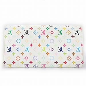 LOUIS VUITTON M60004 ポシェット ポルトモネ クレディ マルチカラー モノグラム ブロン 長財布 ホワイト
