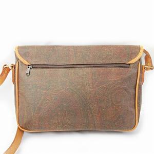 ETRO ショルダーバッグ クロスボディ 斜め掛け ペイズリー柄 総柄 PVC ブラウン 0804 GY11