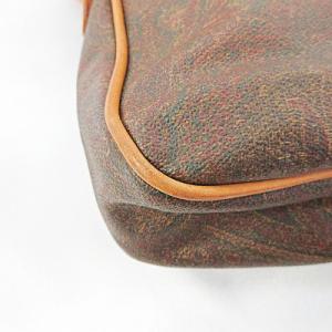 ETRO ショルダーバッグ クロスボディ 斜め掛け ペイズリー柄 総柄 PVC ブラウン 0804 GY11