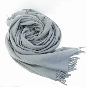 ストール マフラー ショール 大判 カシミア イタリア製 グレー