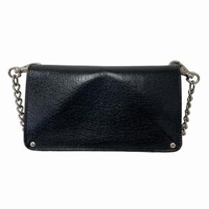 COMME des GARCONS チェーンショルダーレザーウォレット ブラック