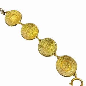 CHANEL ココマーク ブレスレット コンチョモチーフ プレート GP ゴールド 金 0806