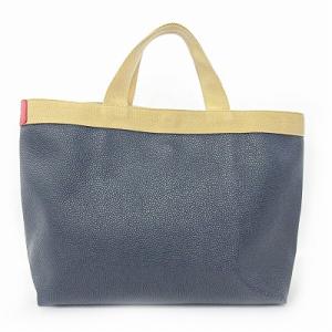 Hervé Chapelier 704GP0 トートバッグ ハンドバッグ 舟形 コーテッドキャンバス ネイビー ゴールド ルージュ