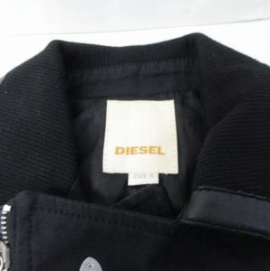 DIESEL ライダースジャケット ブルゾン 長袖 黒 ブラック S 0808