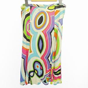 Emilio Pucci スカート ミディ丈 ロング 総柄 マルチカラー 38 0809 GY06