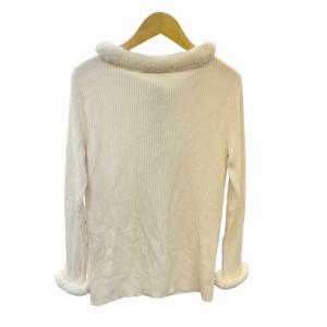 VALENTINO MISS V リブニット カーディガン ニット シルク カシミヤ混 薄手 長袖 ベージュ M GY06 0810