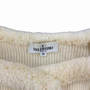 VALENTINO MISS V リブニット カーディガン ニット シルク カシミヤ混 薄手 長袖 ベージュ M GY06 0810